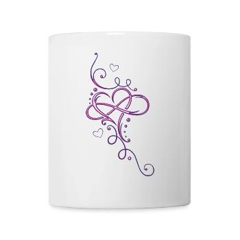 Heart tribal with infinity loop, infinity - Mug - white - Front