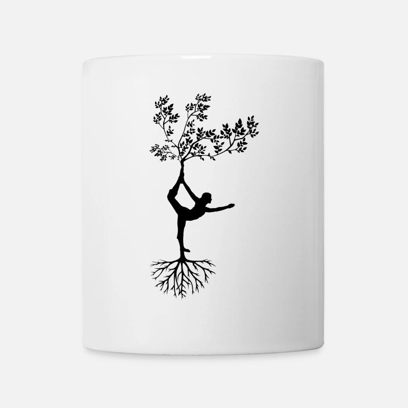 Yoga-Baum im Einklang mit der Natur - Tasse - Weiß