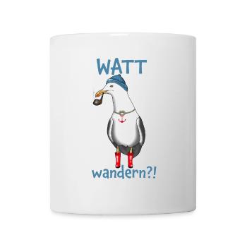 Watt hiking? Seagull Captain Sea - Mug - white - Front