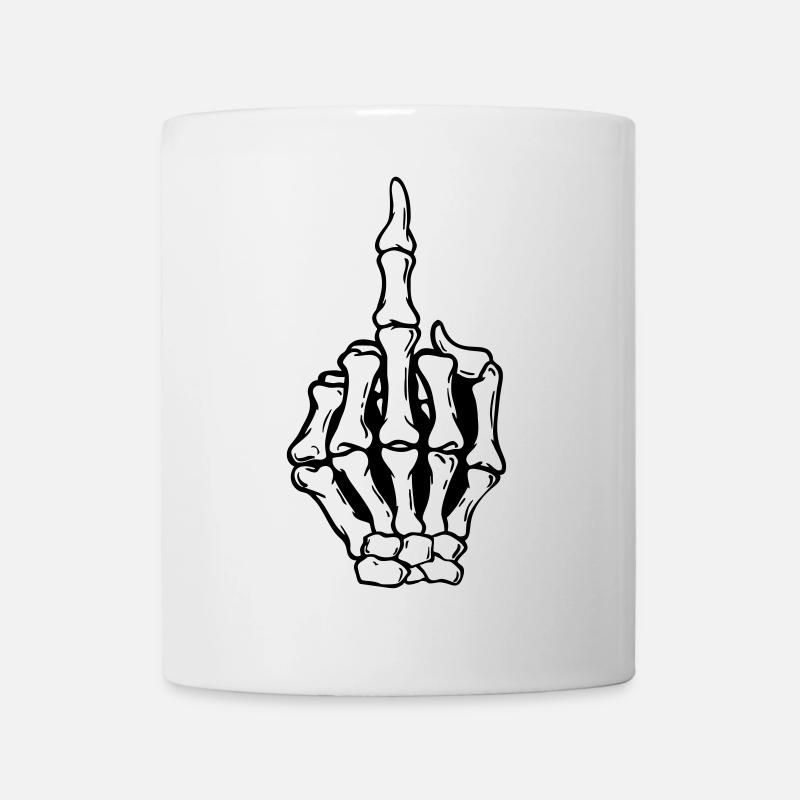 Skull finger - Tasse - Weiß
