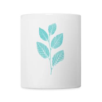 Leaf branch / leaves beech forest - Mug - white - Front
