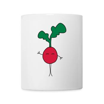 Griffonnage de radis - Mug blanc - blanc - Devant