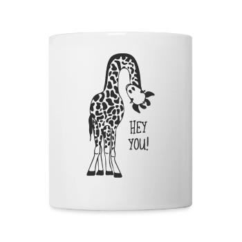 Giraffe ruft - Tasse - Weiß - Vorne