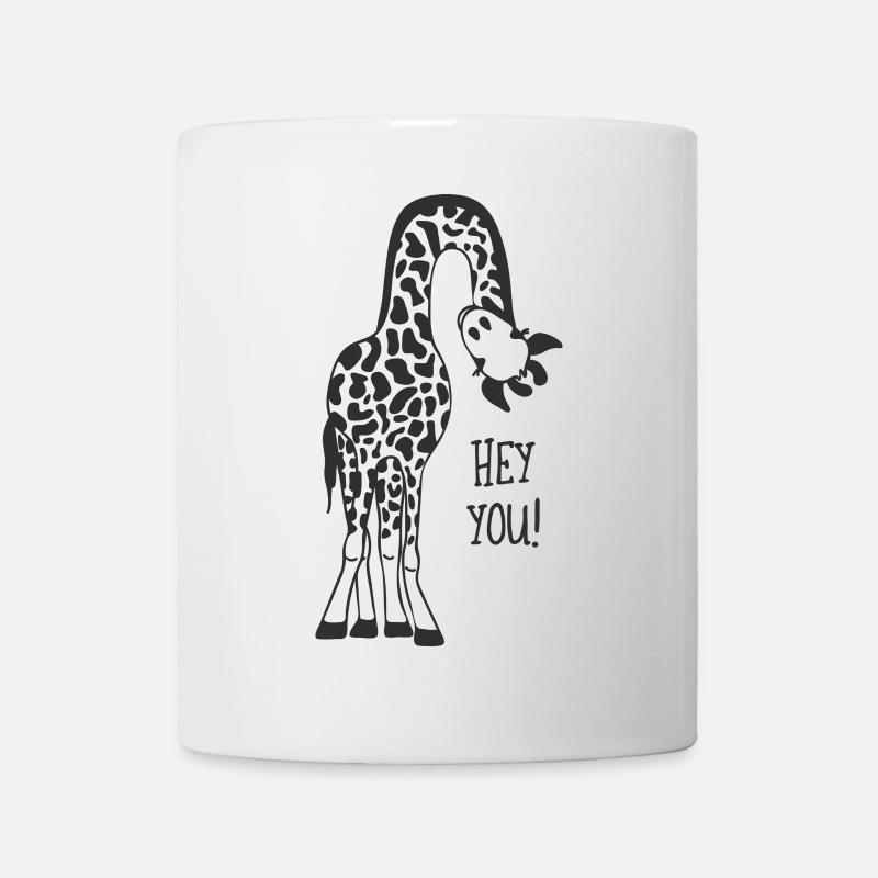 Giraffe ruft - Tasse - Weiß