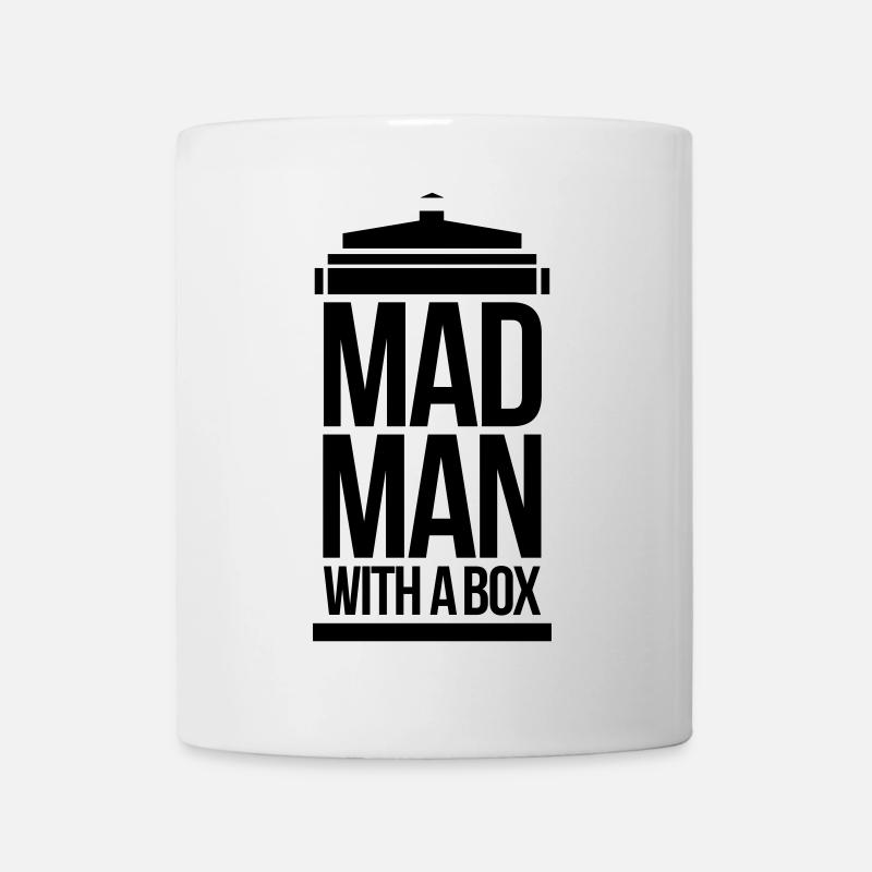 Mad man with a box - Mug blanc - blanc
