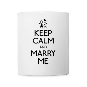 keep calm and marry me - Mug blanc - blanc - Devant