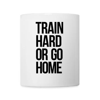 train hard - Tasse - Weiß - Vorne