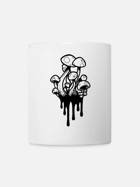 Zauberpilze, Magic Mushrooms, Tropfen - Tasse - Weiß