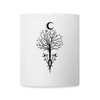 Tree Moon Night Stars Moon Tree - Mug - white - Front