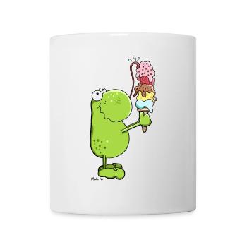 Grenouille avec glace - Mug blanc - blanc - Devant