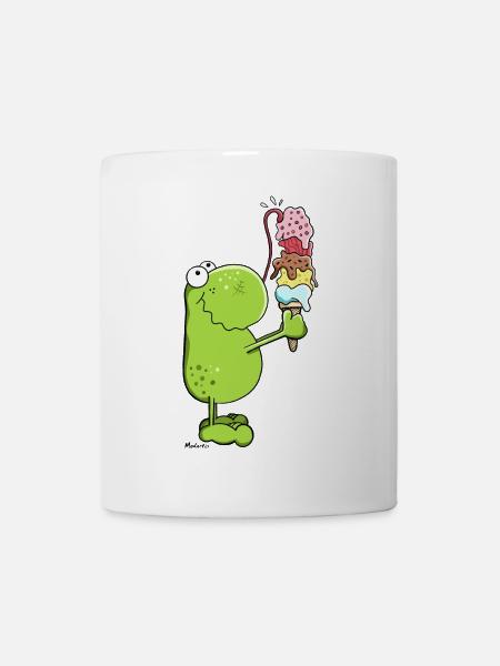 Frosch mit Eis - Tasse - Weiß