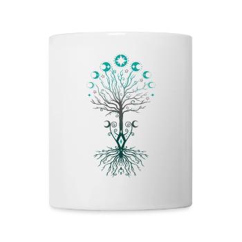 Yggdrasil Mondbaum Nordic Tree of Life - Tasse - Weiß - Vorne
