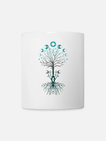 Yggdrasil Moontree Arbre de vie nordique - Mug blanc - blanc