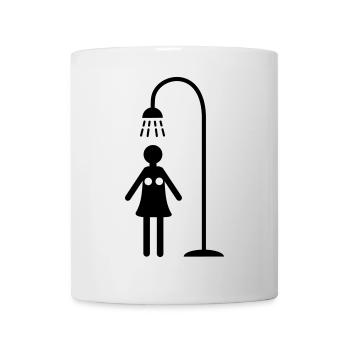duschen hygiene lebensstil - Tasse - Weiß - Vorne