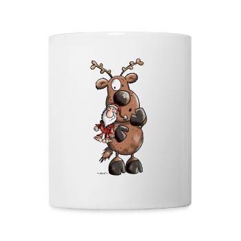 Reindeer câline Père Noël - Mug blanc - blanc - Devant