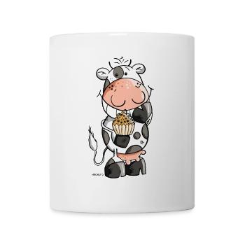 Cow with muffin - Mug - white - Front
