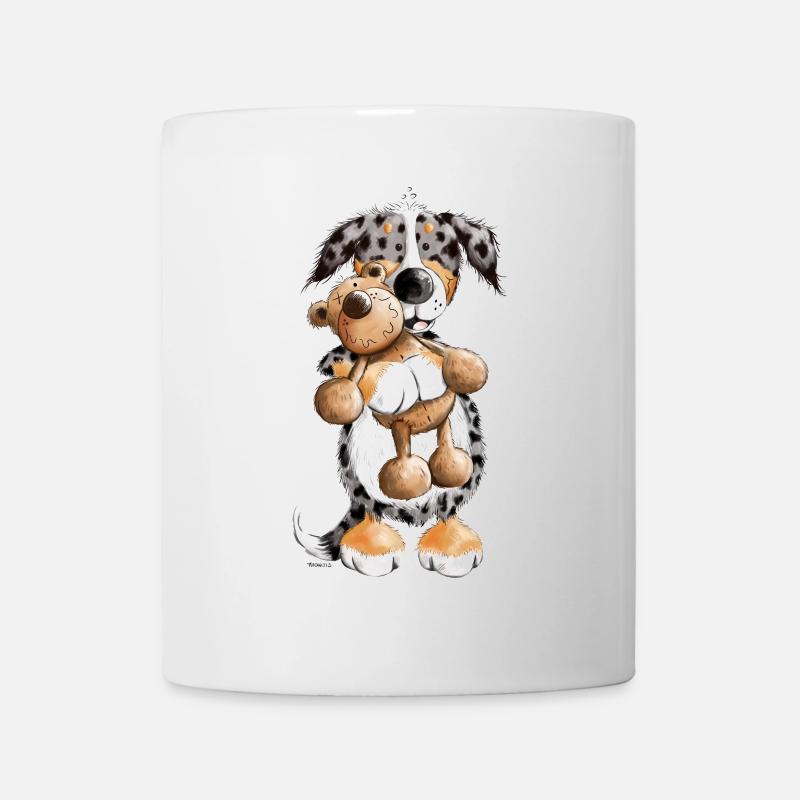 Australian Shepherd mit Teddy - Tasse - Weiß