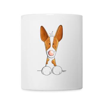 Neugieriger Podenco - Tasse - Weiß - Vorne