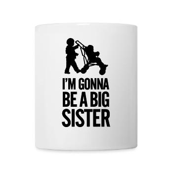 I'm gonna be a big sister baby car - Mug - white - Front
