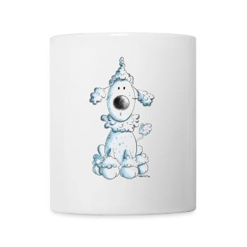 Fröhlicher Pudel - Tasse - Weiß - Vorne