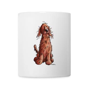 Setter irlandais rouge - Mug blanc - blanc - Devant