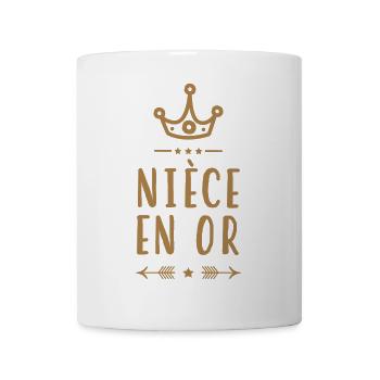Nièce en Or  - Mug blanc - blanc - Devant