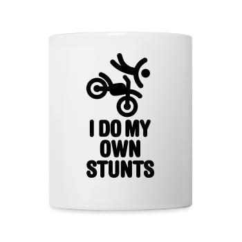 I do my own stunts - motocross off-road - Mug - white - Front