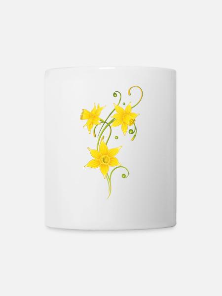 Narzisse Osterglocken Ostern - Tasse - Weiß