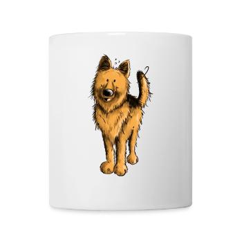 Lustiger Deutscher Schäferhund DSH Hund Comic - Tasse - Weiß - Vorne
