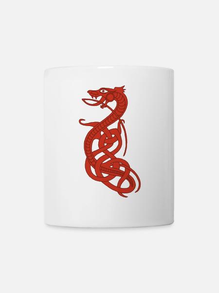 Unendliche rote Schlange - Tasse - Weiß