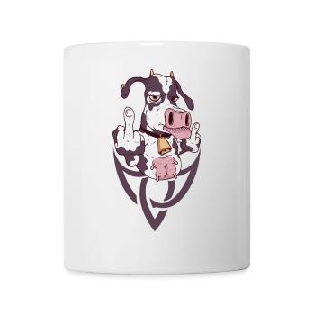 Cow Rebel Gesture - Mug - white - Front