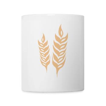 gerste getreide symbol Weizen Logo icon vector - Tasse - Weiß - Vorne