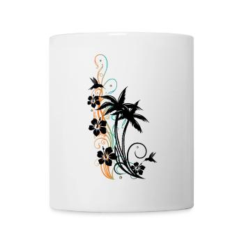 Palmen Hibiskus Kolibri - Tasse - Weiß - Vorne
