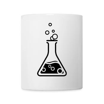 Fiole de science chimie icône du symbole scientifique - Mug blanc - blanc - Devant