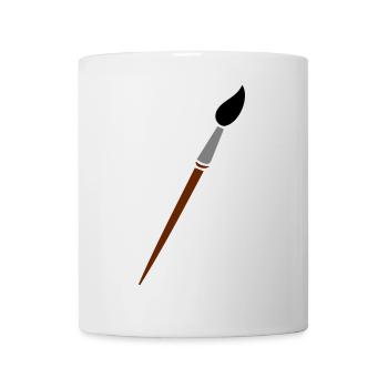 pinceau - Mug blanc - blanc - Devant