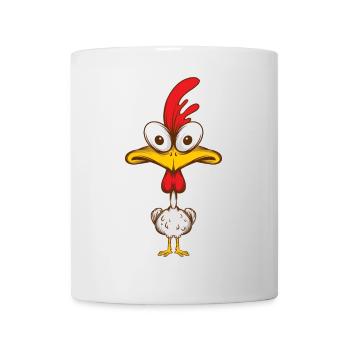 Dessin animé expressif avec de grands yeux - Mug blanc - blanc - Devant