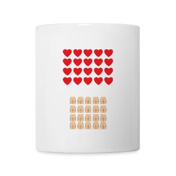 Mieux vaut être 20 Cœurs que 20 Culs - Humour noir - Mug blanc - blanc - Devant