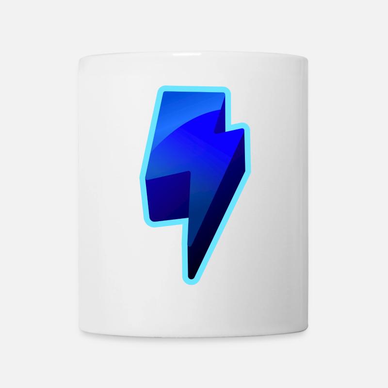 NeonBlitz Lightning Graphique Bleu - Mug blanc - blanc