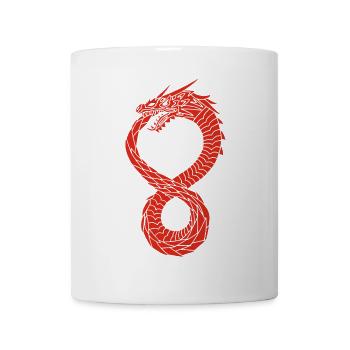 Roter unendlicher Drache - Tasse - Weiß - Vorne