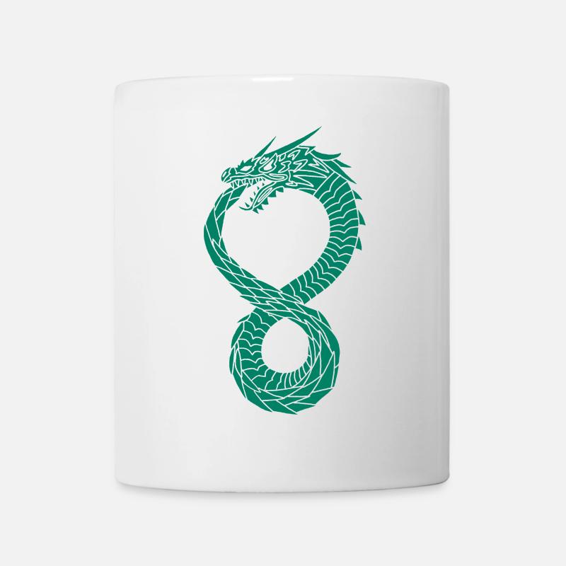 Grüner unendlicher Drache - Tasse - Weiß