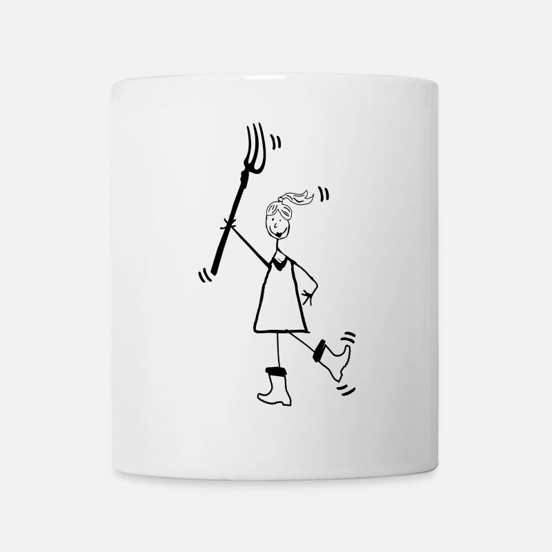 Mädchen Mistgabel Gummistiefel - Tasse - Weiß