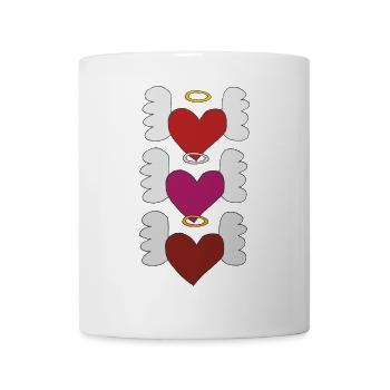Hearts with wings - Mug - white - Front