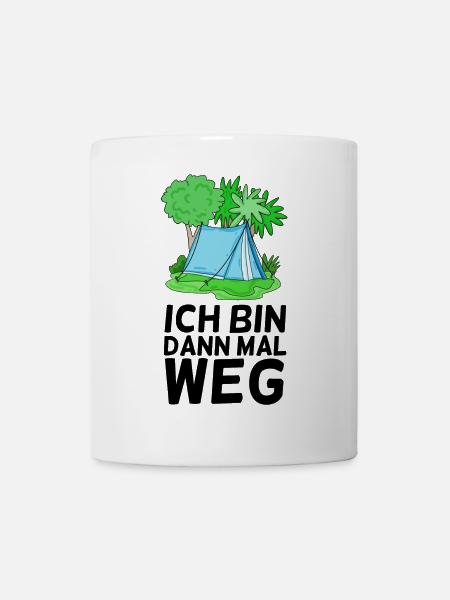 Urlaub Zelt Zelten - Tasse - Weiß