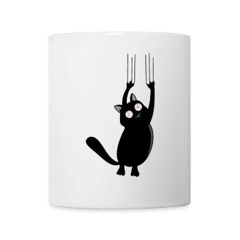 Panic Cat (Black Version) - Mug - white - Front