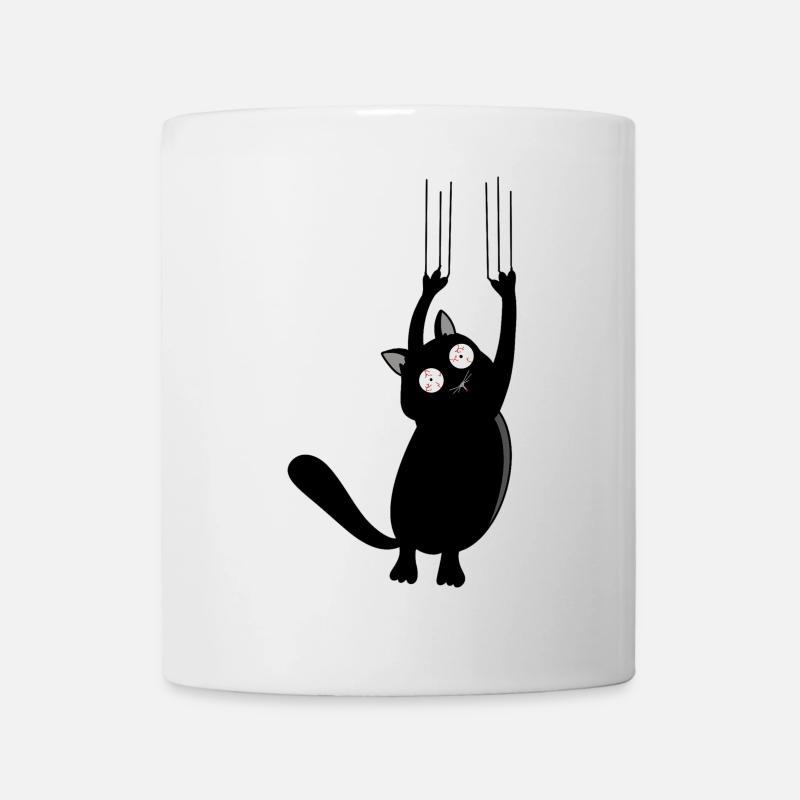 Panic Cat (Black Version) - Tasse - Weiß