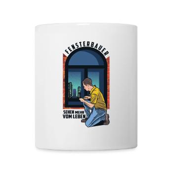 Glas und Fensterbau - Tasse - Weiß - Vorne