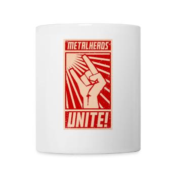 Metalheads, Unite! | Propaganda poster style - Mug - white - Front