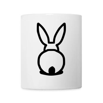 Lapin mignon par derrière - Mug blanc - blanc - Devant