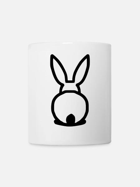 cute rabbit from behind - Mug - white