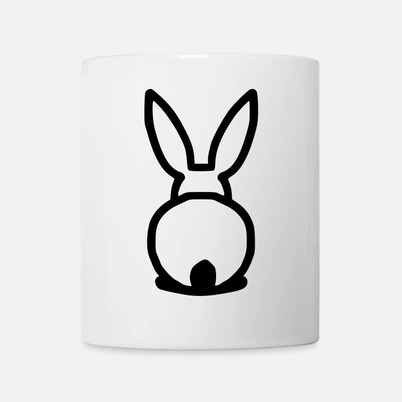 süßer Hase von hinten - Tasse - Weiß